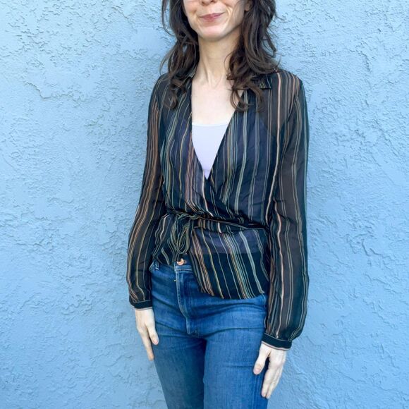 The Limited Tops - 90s Silk Blouse Cardigan by The Limited size Medium